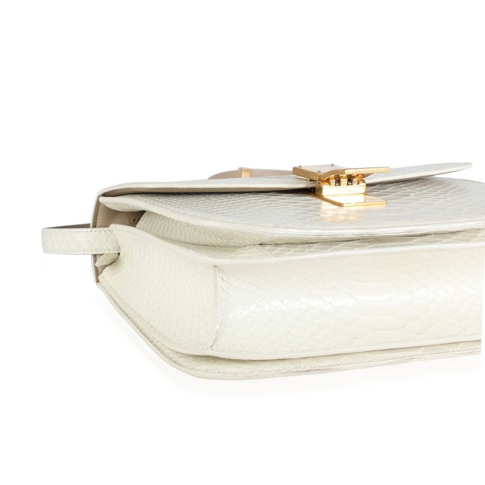 Celine Cream Python Medium Classic Box Bag - image 6